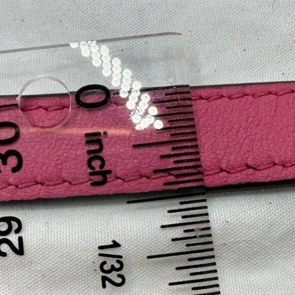 Coach Hot Pink Leather Purse Strap 48 in Adjustable Fuchsia Silver Clip Hardware - Picture 7 of 8